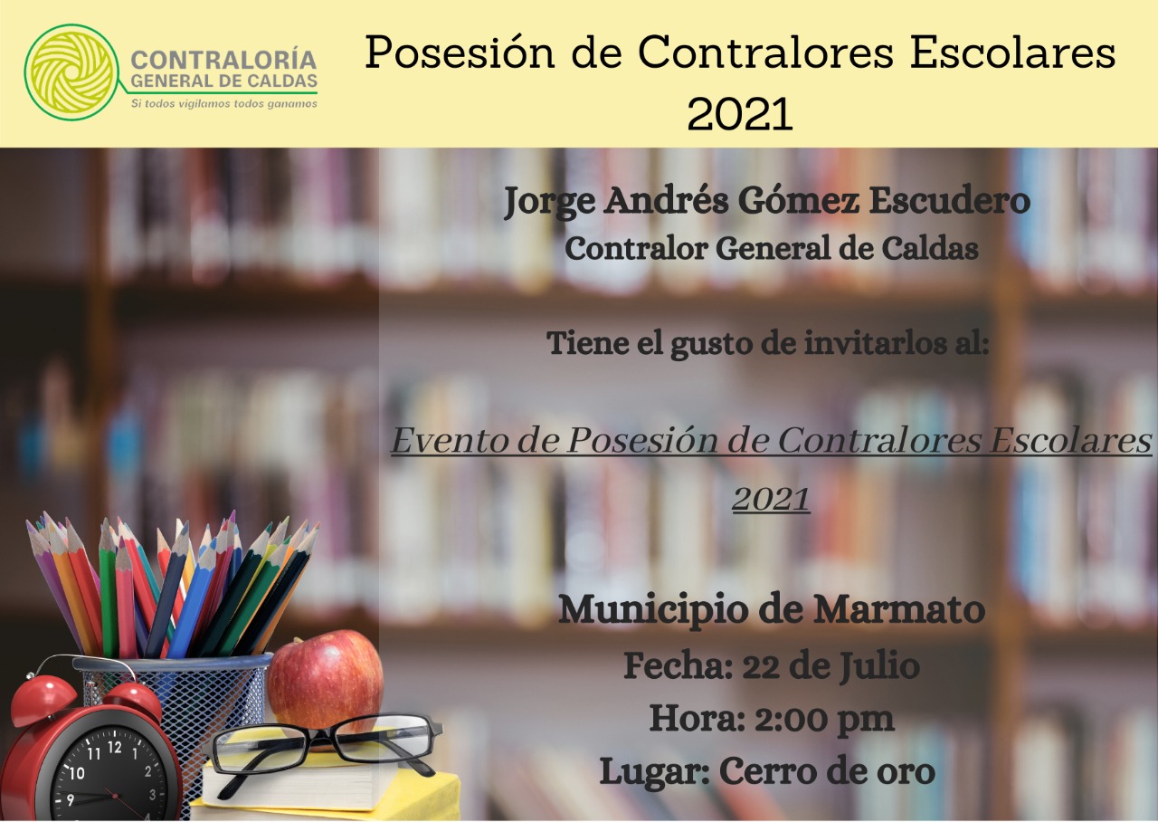 Lee más sobre el artículo Posesión Contralores Escolares 2021 en el Municipio de Marmato
