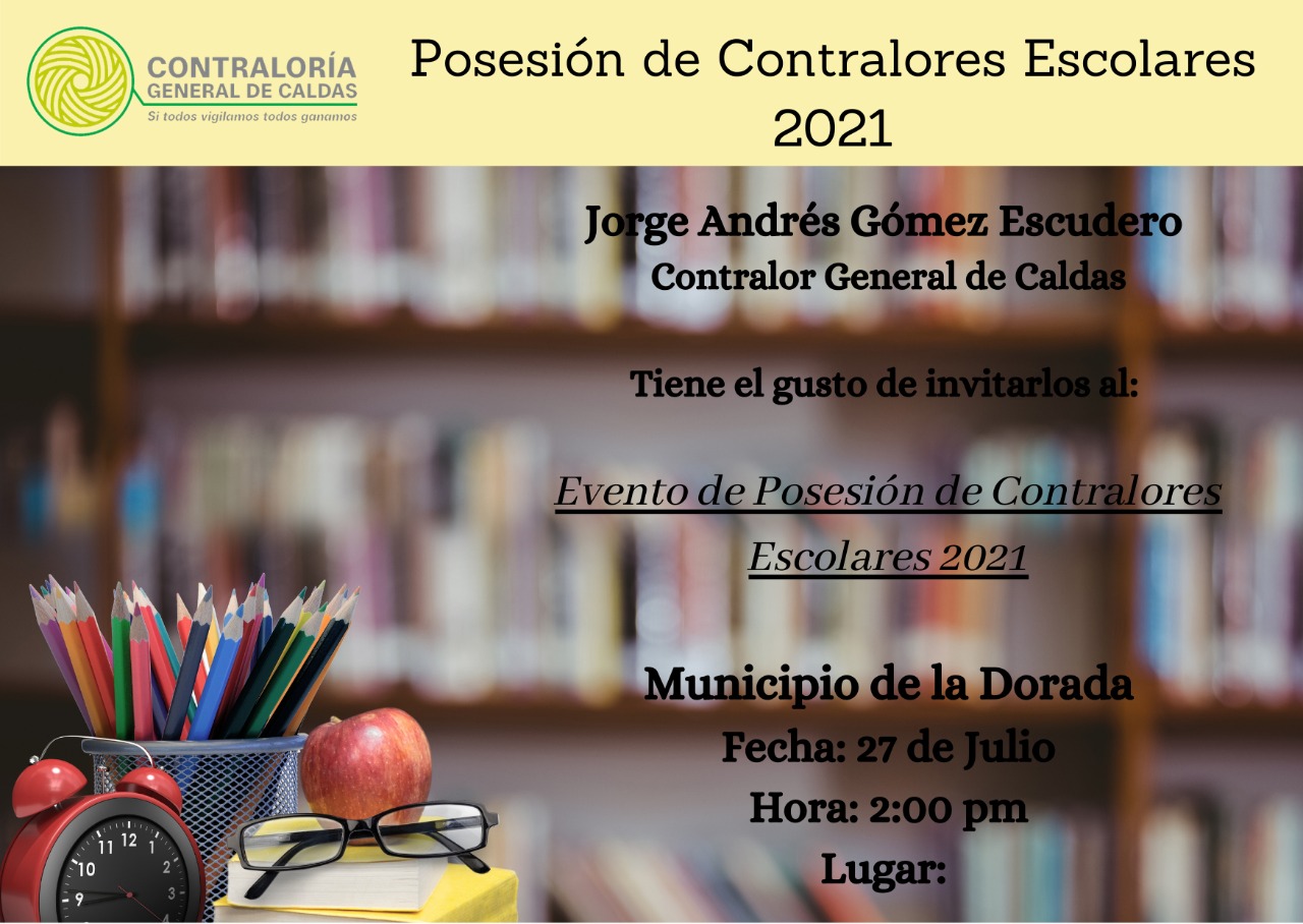 Lee más sobre el artículo Posesión Contralores Escolares 2021 en el Municipio de la Dorada