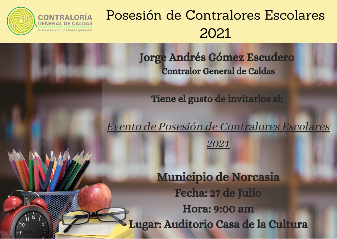 Lee más sobre el artículo Posesión Contralores Escolares 2021 en el Municipio de Norcasia