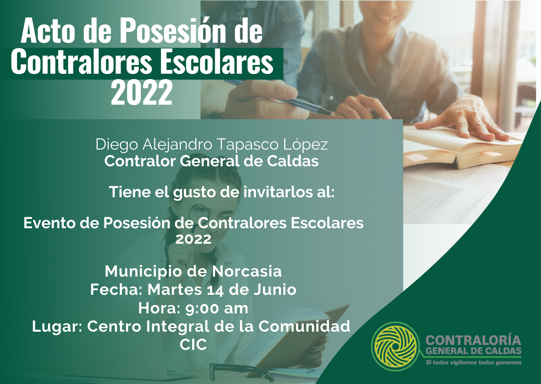 Lee más sobre el artículo Acto de Posesión de Contralores Escolares Municipio de Norcasia