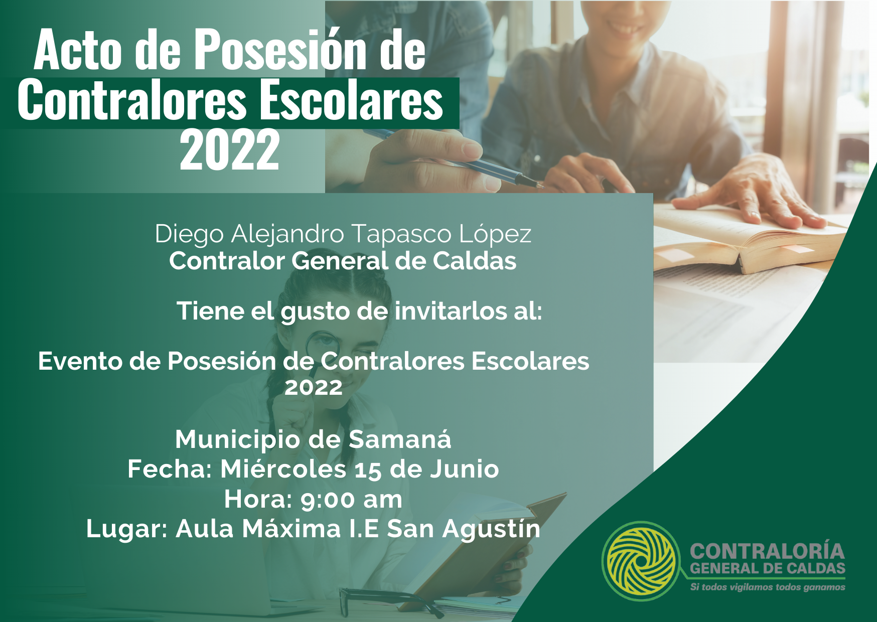 Lee más sobre el artículo Acto de Posesión de Contralores Escolares Municipio de Samaná