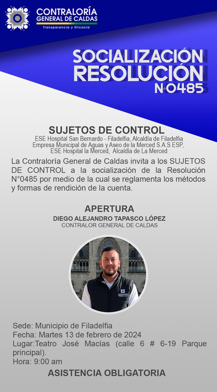 Lee más sobre el artículo Invitación a los Sujetos de Control de los Municipios de Filadelfia y La Merced